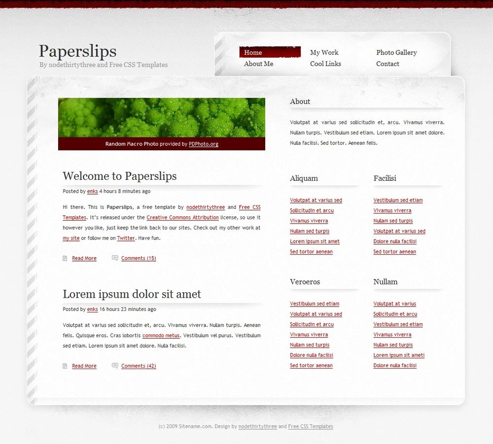 The Paperslips template
