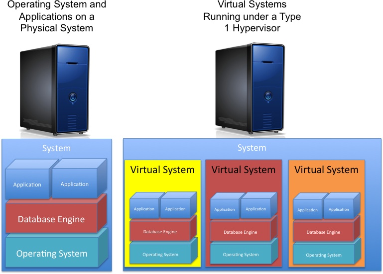Physical versus virtual servers