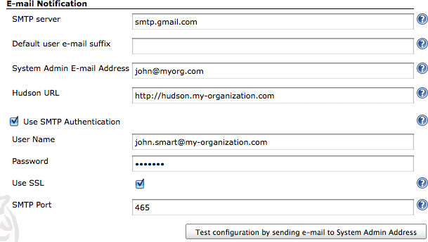 Configuring an email server in Jenkins to use a Google Apps domain