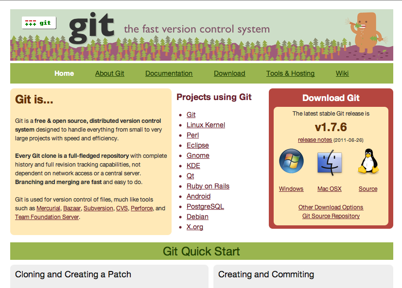 Installing Git. You can download the software by selecting the icon that represents your operating system.