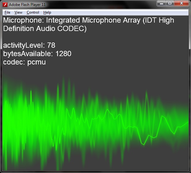 G.711 µ-law (PCMU) encoded audio data