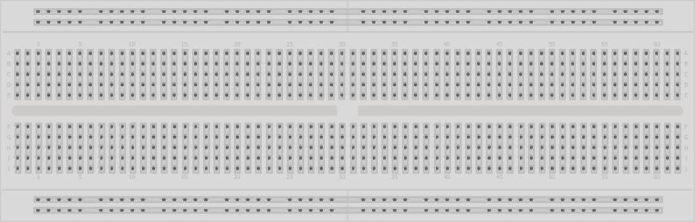 Breadboard for prototyping circuits
