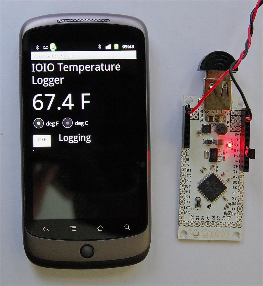 IOIO temperature logger