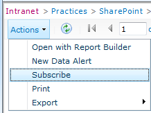Subscribing to reports