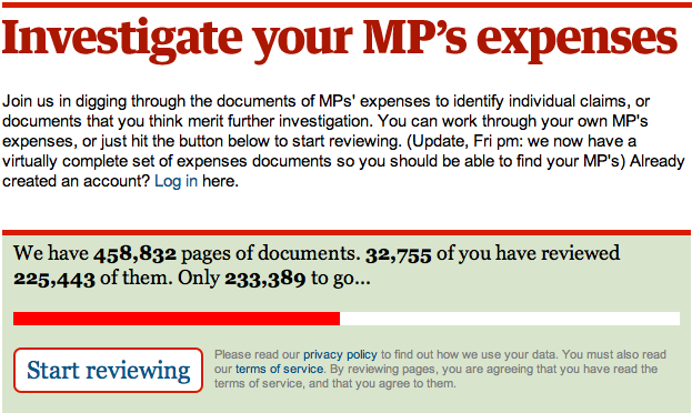 Investigate your MP’s expenses (the Guardian)