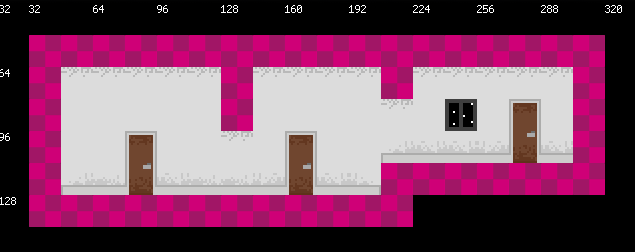 Our level with the collision tiles in place.