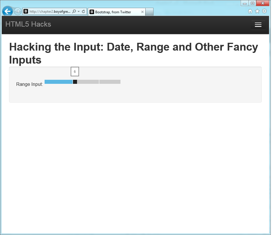 HTML5 range input type from Internet Explorer 10 that matches other form elements on the page