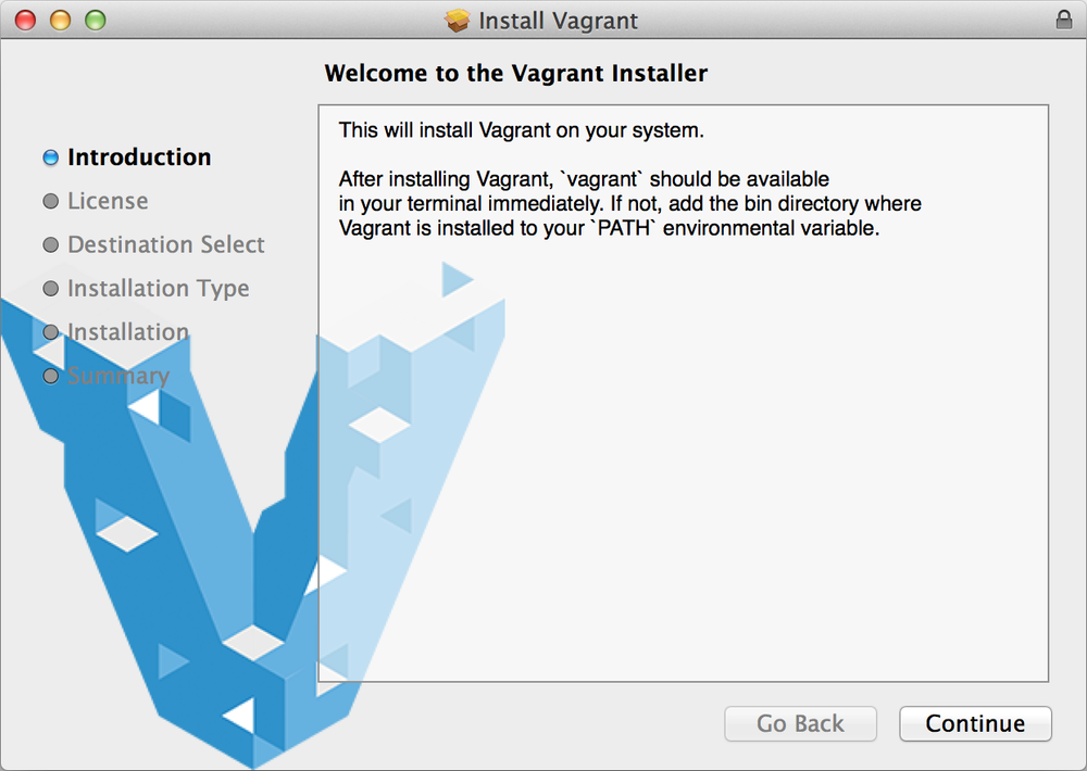 The Vagrant installer for Mac OS X