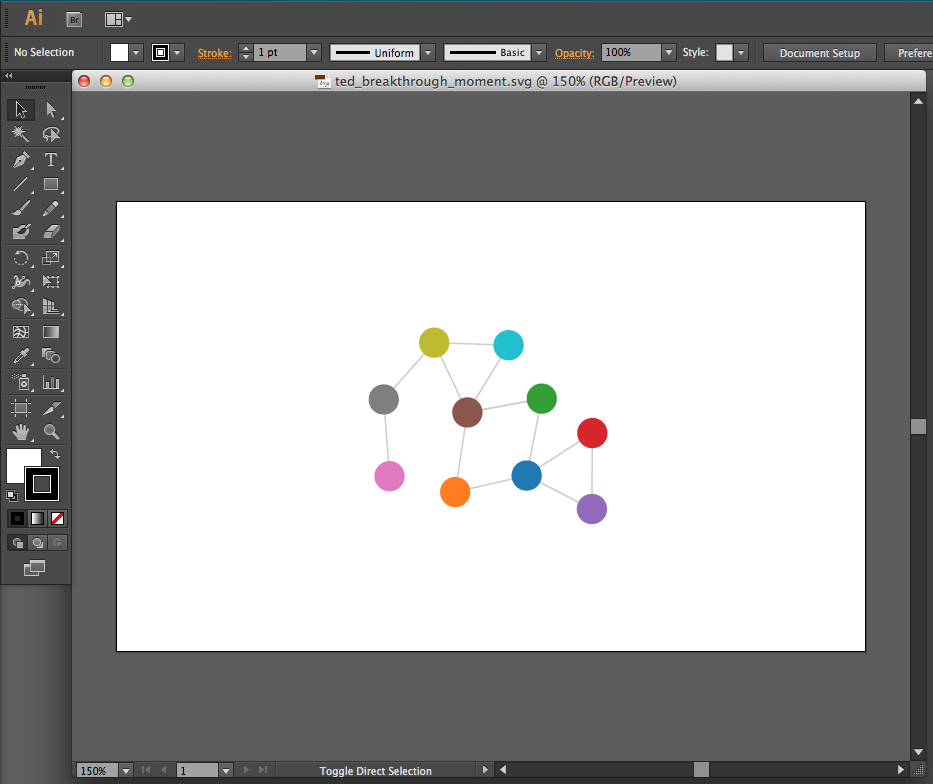 Exported SVG opened in Illustrator