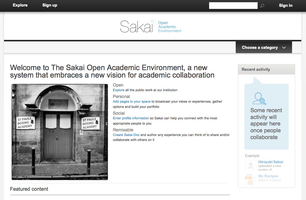 The revised landing page widget, with a lovely shot of a doorway in Hull, England