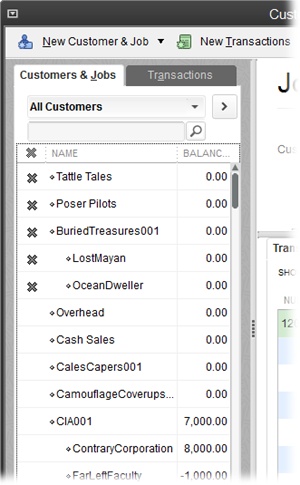 To make hidden customers visible again and reactivate their records, set the drop-down list at the top of the Customers & Jobs tab to All Customers, as shown here.QuickBooks displays an X to the left of every inactive customer in the list. Simply click that X to restore the customer to active duty.