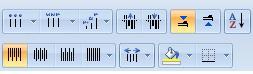 In Microsoft Office, when text is rotated, relevant styling buttons are rotated as well. (Courtesy Little Big Details.)