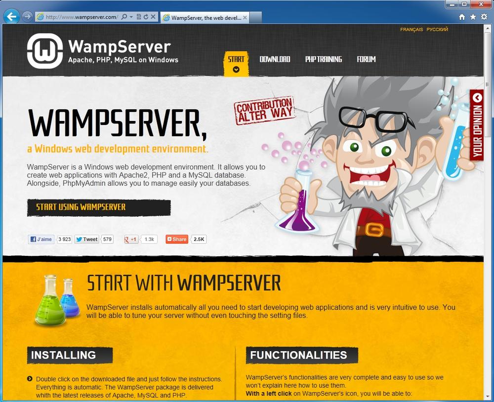 Wampserver.com brings together everything you need for getting PHP and MySQL going and behaving on your Windows PC.