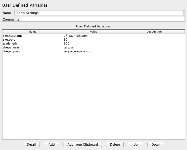 JMeter global settings