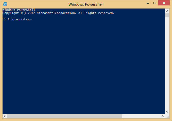 Windows PowerShell, ready for input