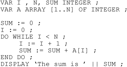 A code fragment