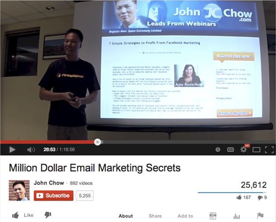 John Chow uses educational freebie content to establish his credibility
