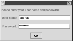 An authentication dialog