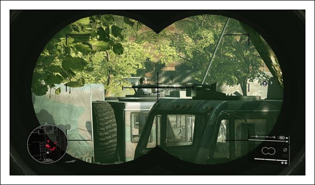 Sniper Ghost Warrior 2 for iOS and Android: skeuomorphism is common in game navigation