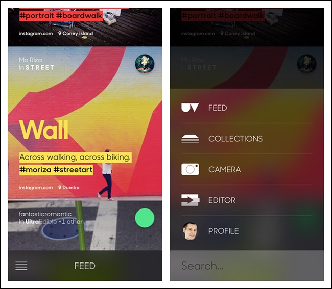 Ultravisual for iOS: overlay Toggle Menu comes up from the bottom
