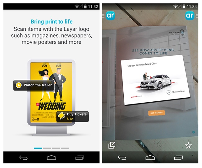 Layar for Android: another way to use augmented reality for Implicit Search