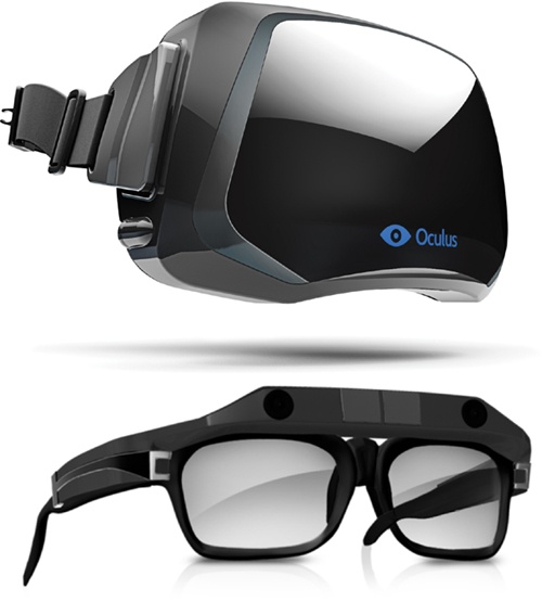 Oculus Rift (top) and CastAR (bottom)