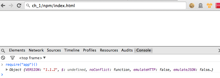 With Browserify, we can package CommonJS modules and run these in the browser