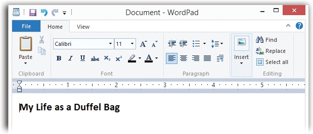 WordPad’s formatting ribbon makes it a surprisingly close relative to Microsoft Word.