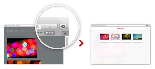 Add the Pinterest bookmarklet to your browser toolbar.