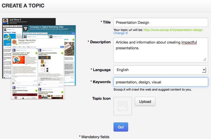 Create a topic in Scoop.it and start curating.