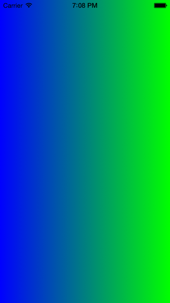 An axial gradient starting from the color blue and ending in the color green