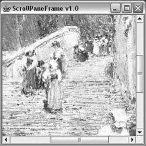 The ScrollPaneFrame application