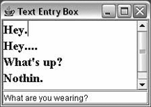 The TextEntryBox application