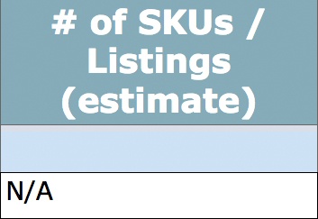 SKUs/Listings result sample