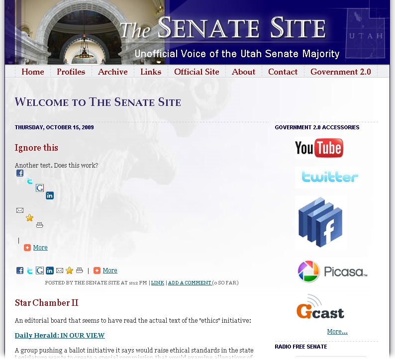 The Utah State Senate website