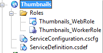 ServiceConfiguration and ServiceDefinition files in Visual Studio