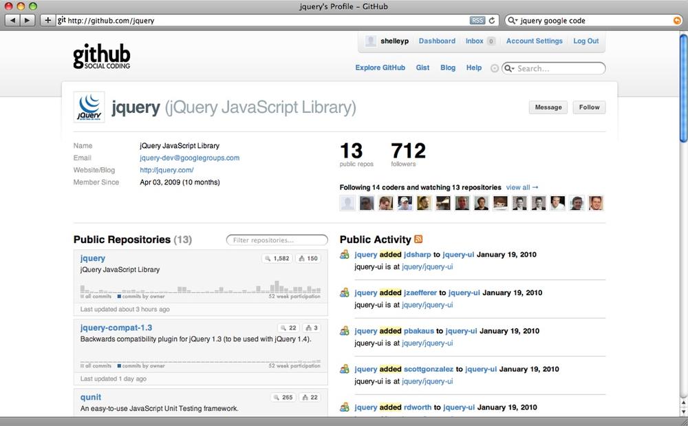 The github page for the jQuery library