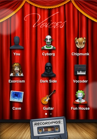 Voices, which has a vaudeville personality appropriate to a funny-voices novelty app