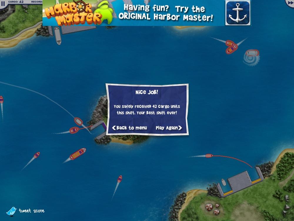 Harbor Master HD’s cross-promotion of other Imangi iPhone games