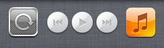 The software remote controls in the iOS 4 app switcher