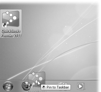 Windowsâ taskbar keeps your desktop tidy. Itâs easy to reach, because program windows donât hide the taskbar the way they do desktop shortcuts.