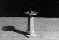 A sundial with a gnomon