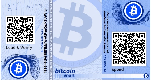 An example of an encrypted paper wallet from bitaddress.org. The passphrase is “test.”
