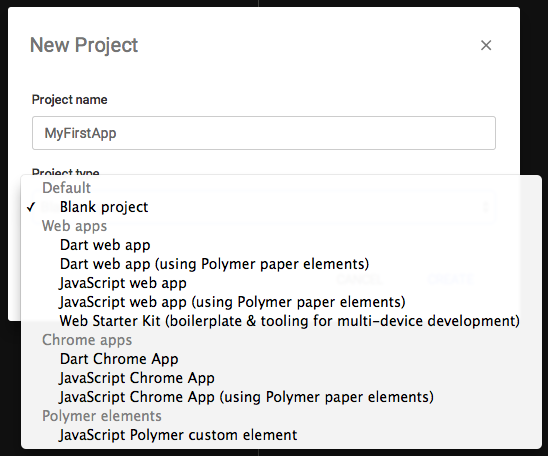 Creating a new app with the Chrome Dev Editor