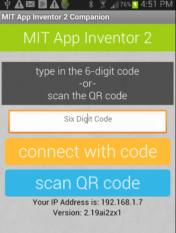 Open the Companion and Scan your App
