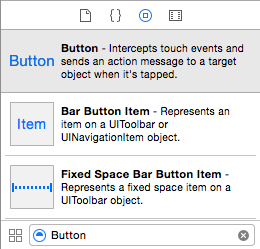 Button in Object Library