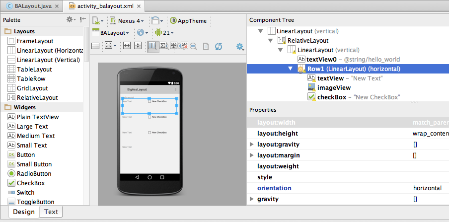 Android Layout tool