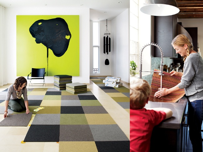 Flor modular carpet system (photo credit: FLOR, Inc.)