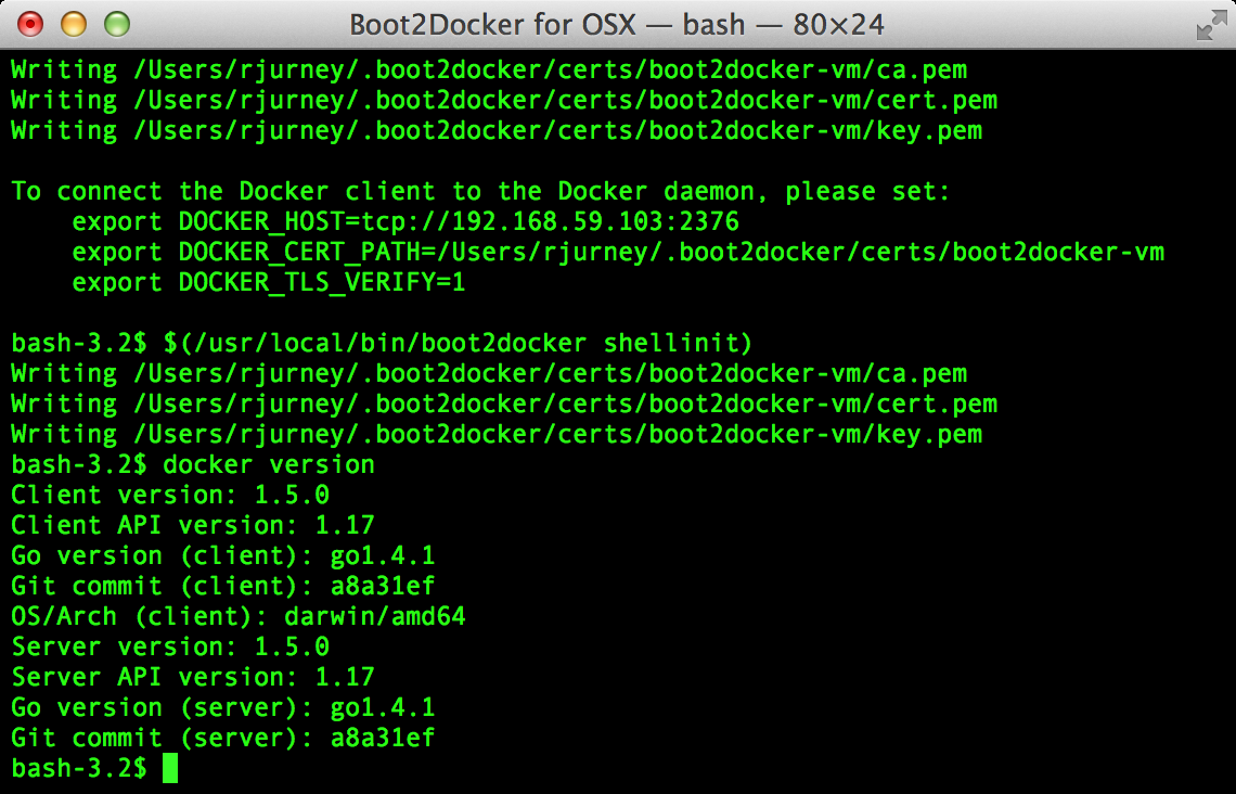 Boot2Docker Shell