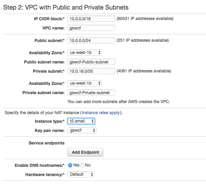 Setting Up the VPC